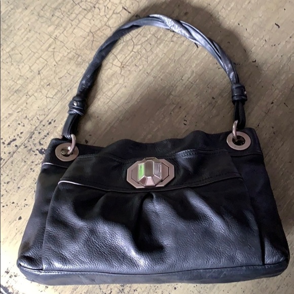 B. Makowsky Black Leather Hobo/Shoulder Bag - Picture 3 of 16